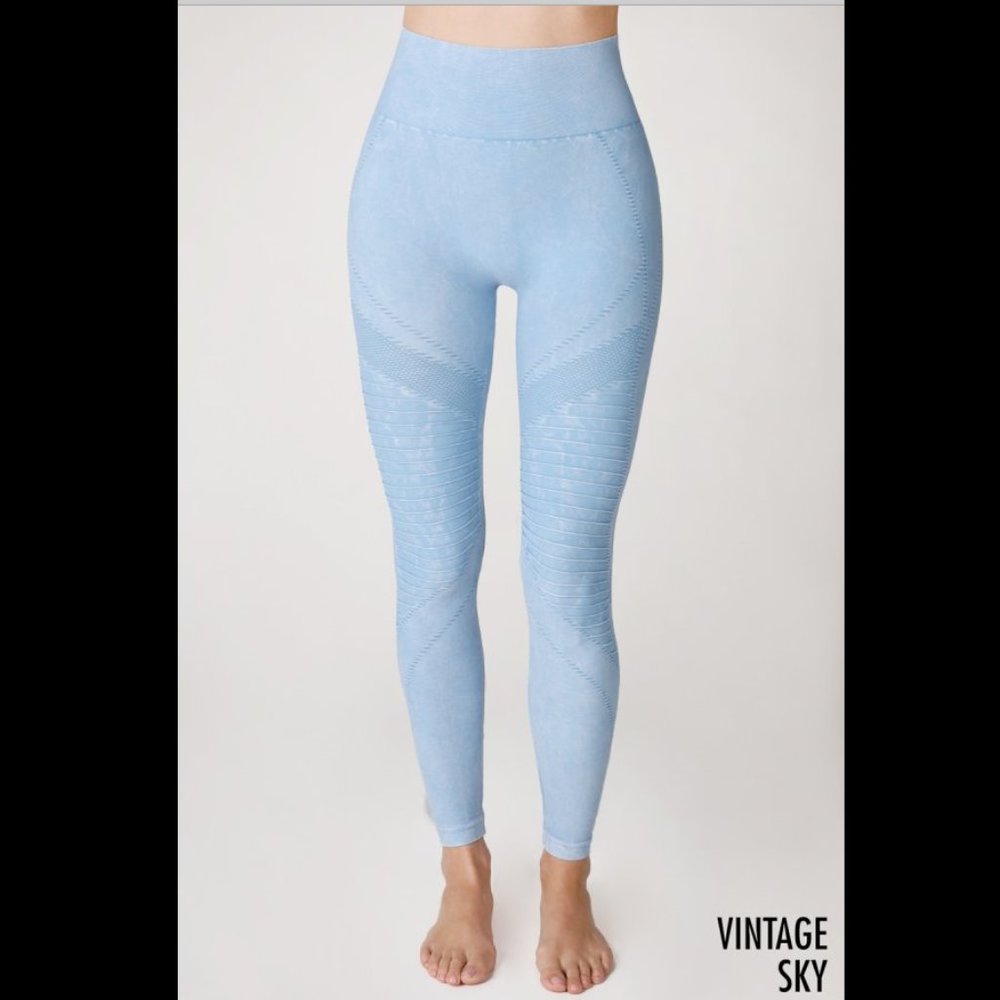NEW Vintage Blue Sky Moto Designed High Waisted Jeggings by Nikibiki
